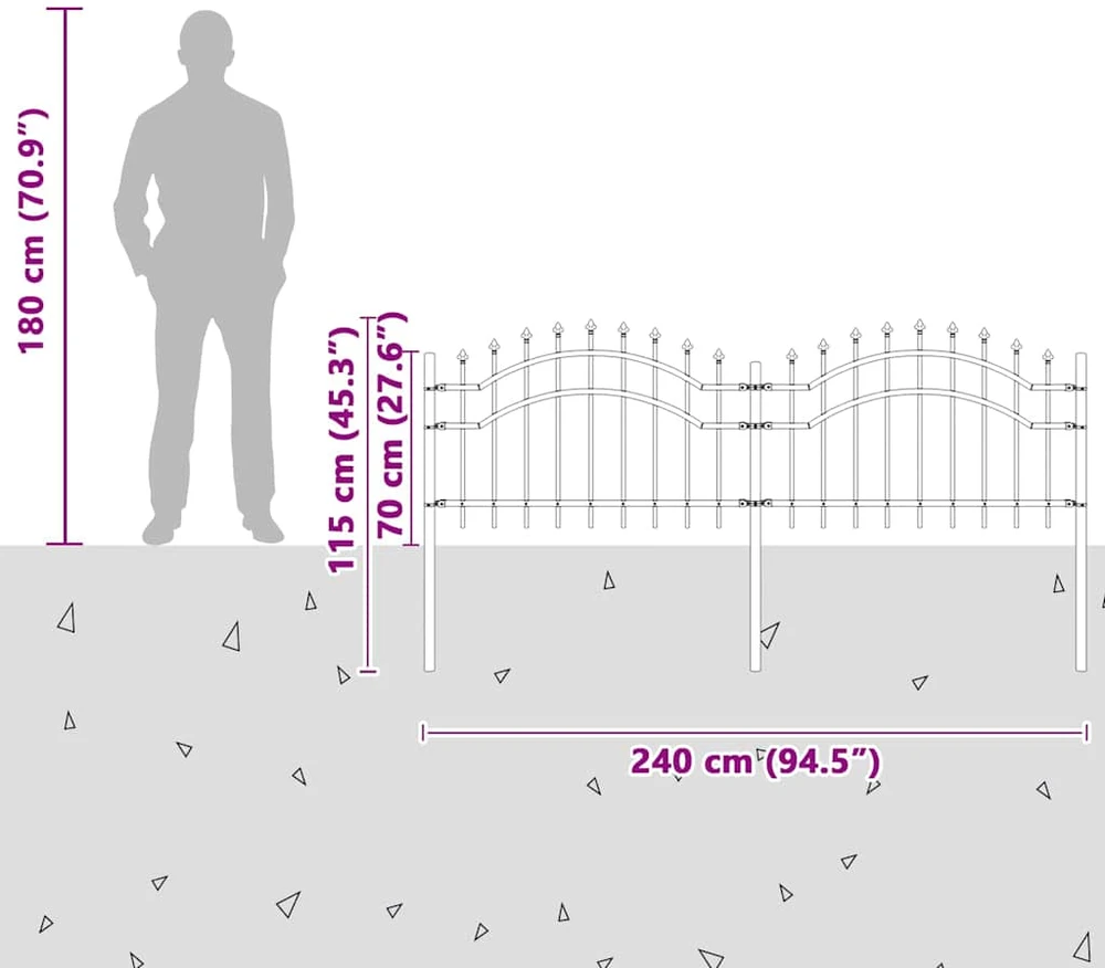 Sodo tvora WOERDEN 240 x 115 cm Balta
