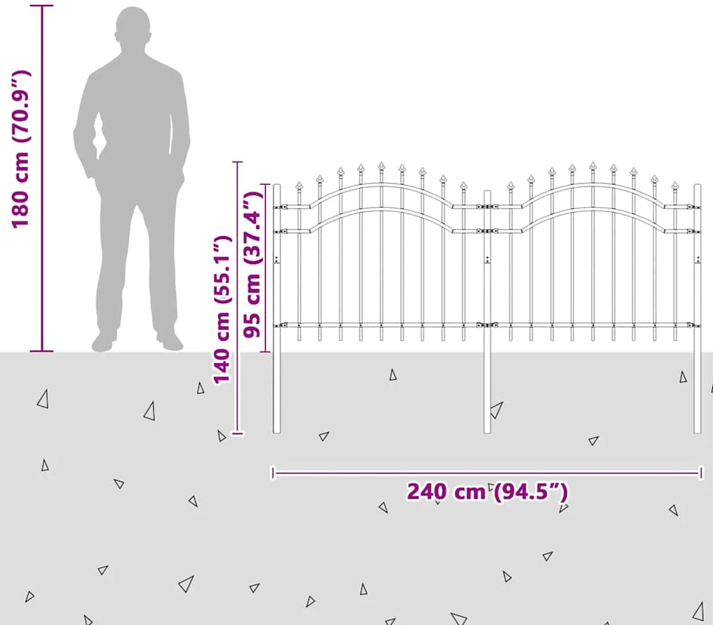 Sodo tvora WOERDEN 240 x 140 cm Balta