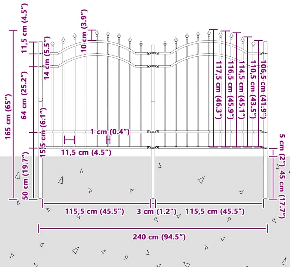 Sodo tvora WOERDEN 240 x 165 cm Balta