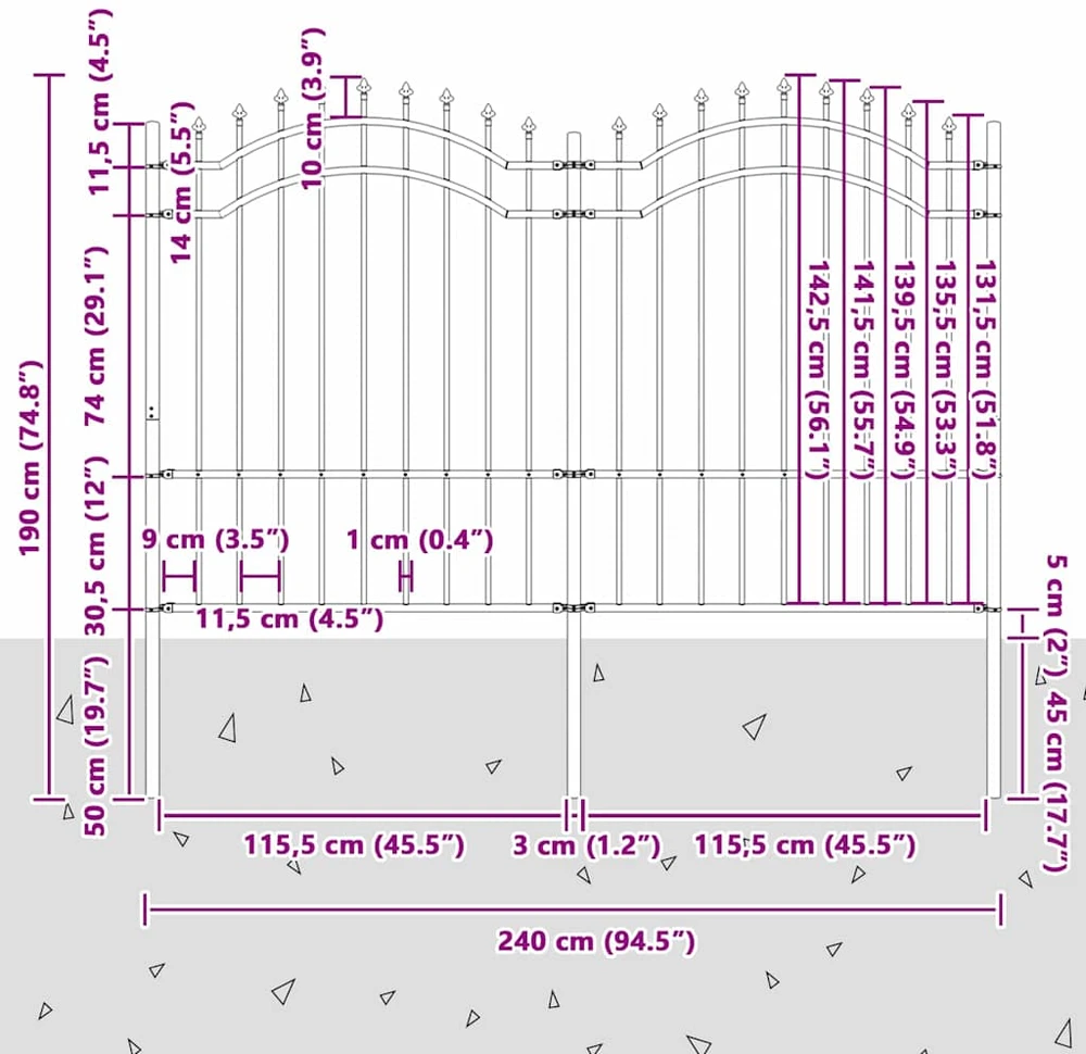 Sodo tvora WOERDEN 240 x 190 cm Balta
