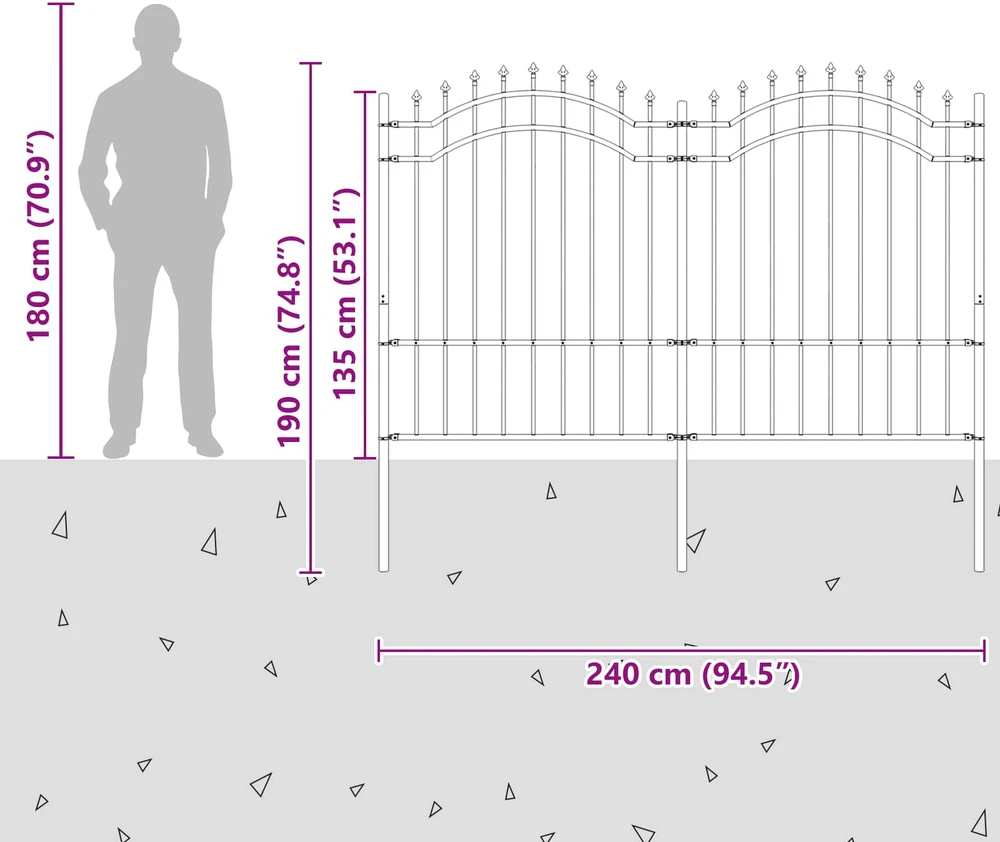 Sodo tvora WOERDEN 240 x 190 cm Pilka