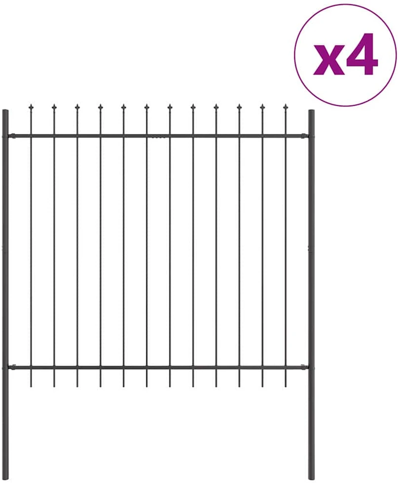 Sodo tvora WOERDEN 4 vnt. 6,8 x 1,5 m Miltelinis plienas Pilka