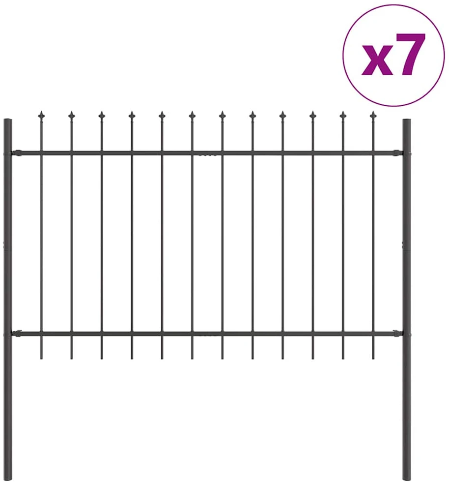 Sodo tvora WOERDEN 7 vnt. 11,9 x 1 m Miltelinis plienas Pilka