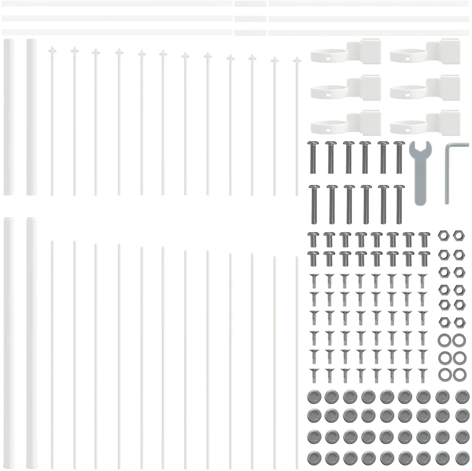 Sodo tvora WOERDEN 7 vnt. 170 x 215 cm Balta