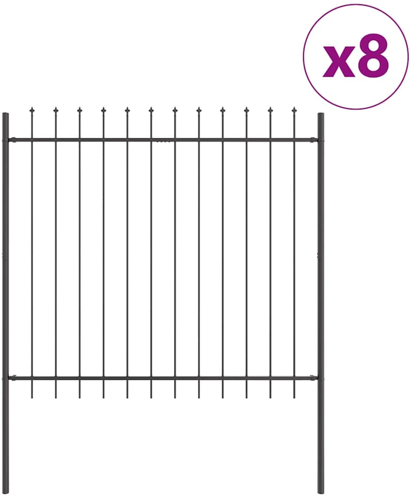 Sodo tvora WOERDEN 8 vnt. 13,6 x 1,5 m Miltelinis plienas Pilka