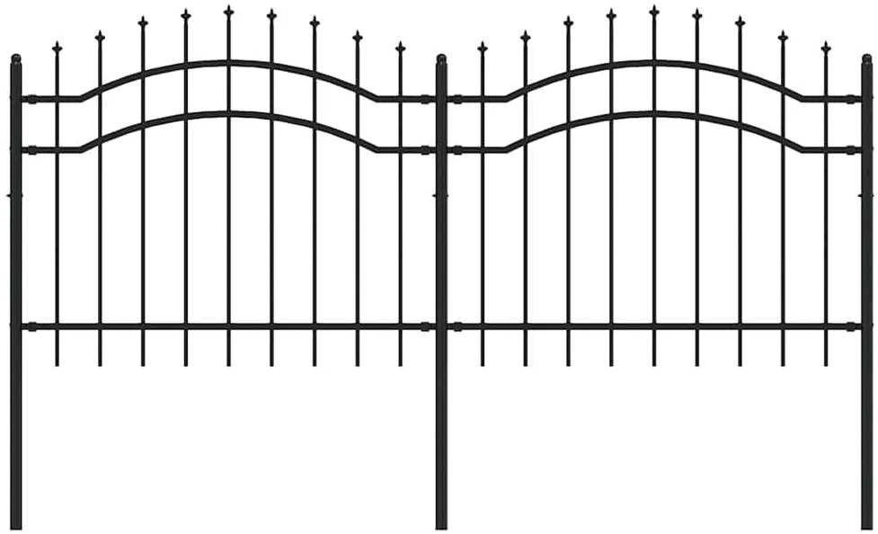 Sodo tvora su smailiomis viršūnėmis, juoda, 140cm, plienas