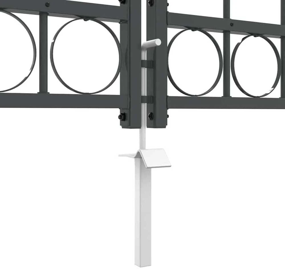 Sodo tvorelės vartai su arkiniu viršumi ASSEN 4 x 1,25 m Pilka