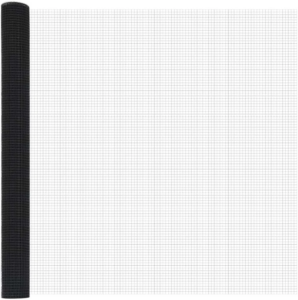 Suvirintas vielos tvora su stulpeliais 10 x 1,5 m Pilka