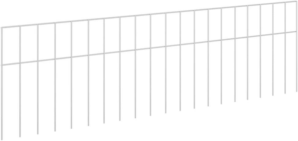 Sodo tvoros plokštė 12 vnt. 100 x 30 cm Galvanizuotas plienas