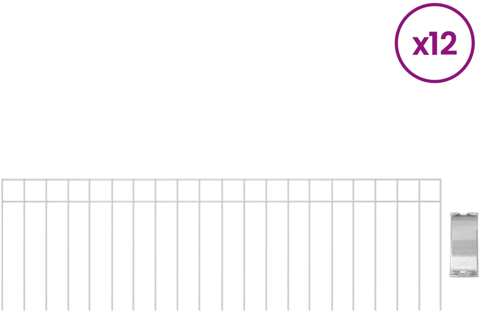 Sodo tvoros plokštė 12 vnt. 100 x 30 cm Galvanizuotas plienas