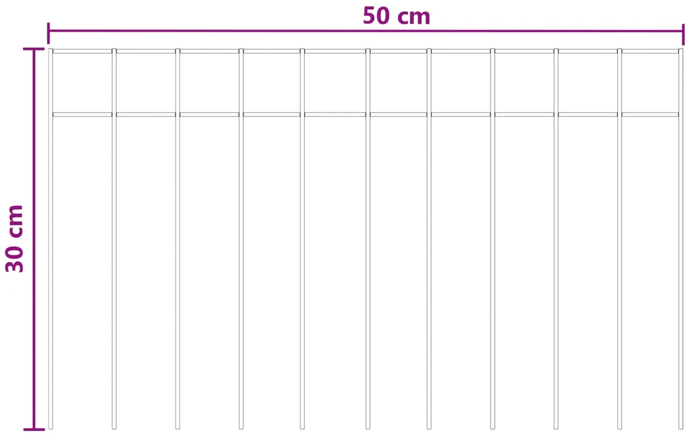 Sodo tvoros plokštė 48 vnt. 50 x 30 cm Galvanizuotas plienas