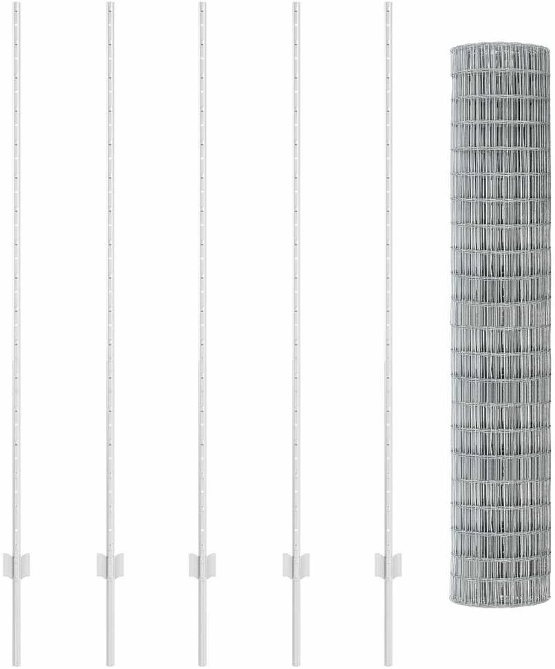 Euro tvoros su stulpu 10 x 1,5 m Galvanizuotas plienas