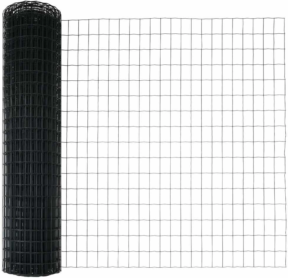 Euro tvoros su stulpu 25 x 1 m PVC dengtas plienas Pilka