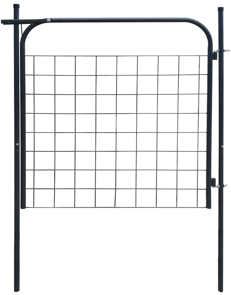 Sodo tvoros vartai 100 x 100 cm, antracito spalvos