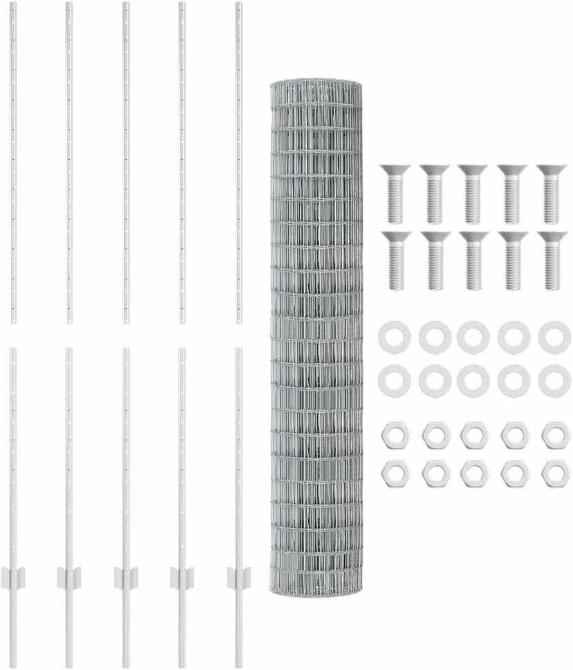 Euro tvoros su stulpu 10 x 1,6 m Galvanizuotas plienas