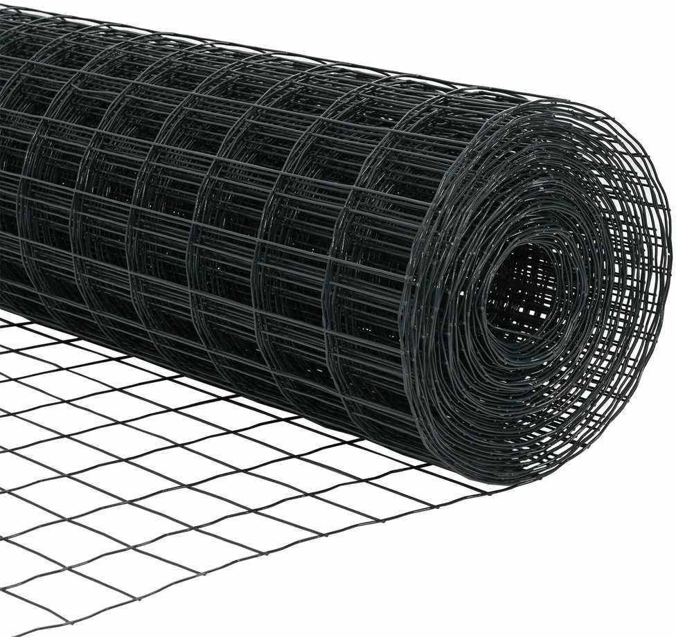 Euro tvoros su stulpu 25 x 1,2 m PVC dengtas plienas Pilka