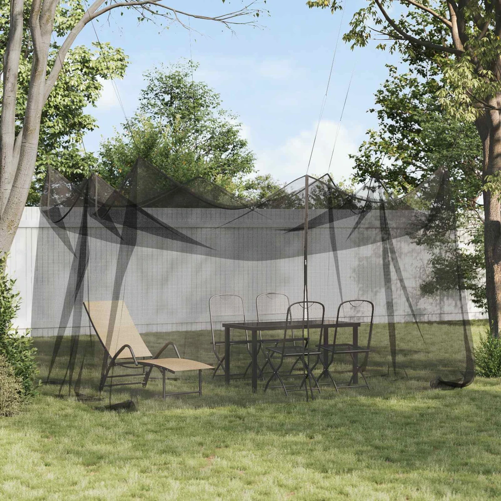 Sodo uodų tinklas 220 mesh Juoda 3 x 4,5 x 2,5 m Poliesteris