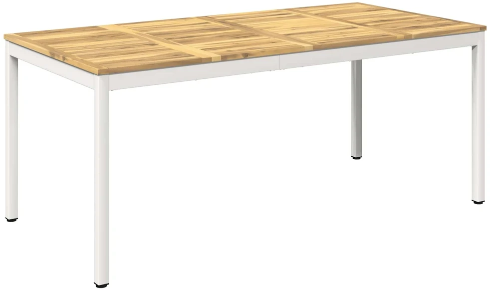 Sodo vakarienės stalas Balta apdaila 147 x 88,5 x 75 cm