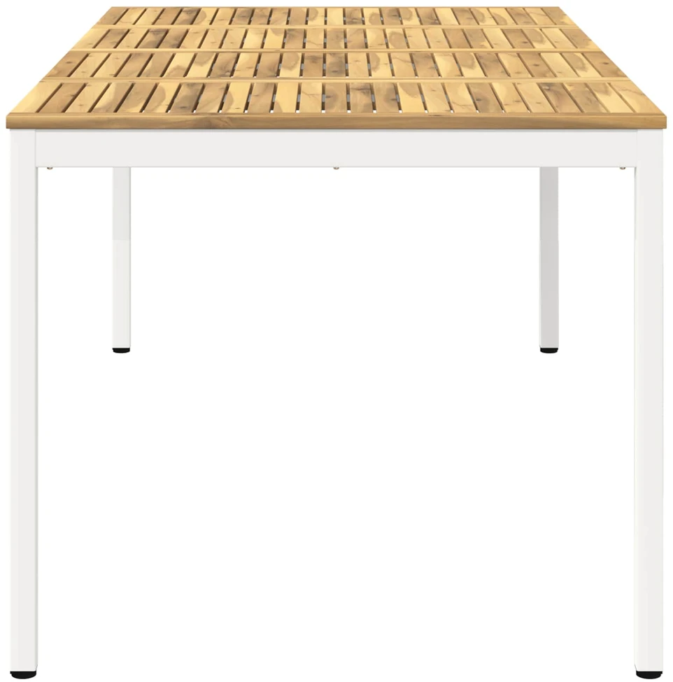 Sodo vakarienės stalas Balta 196 x 100,5 x 75 cm