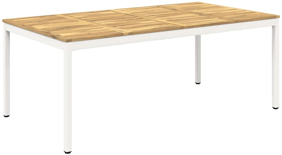 Sodo vakarienės stalas Balta 196 x 100,5 x 75 cm
