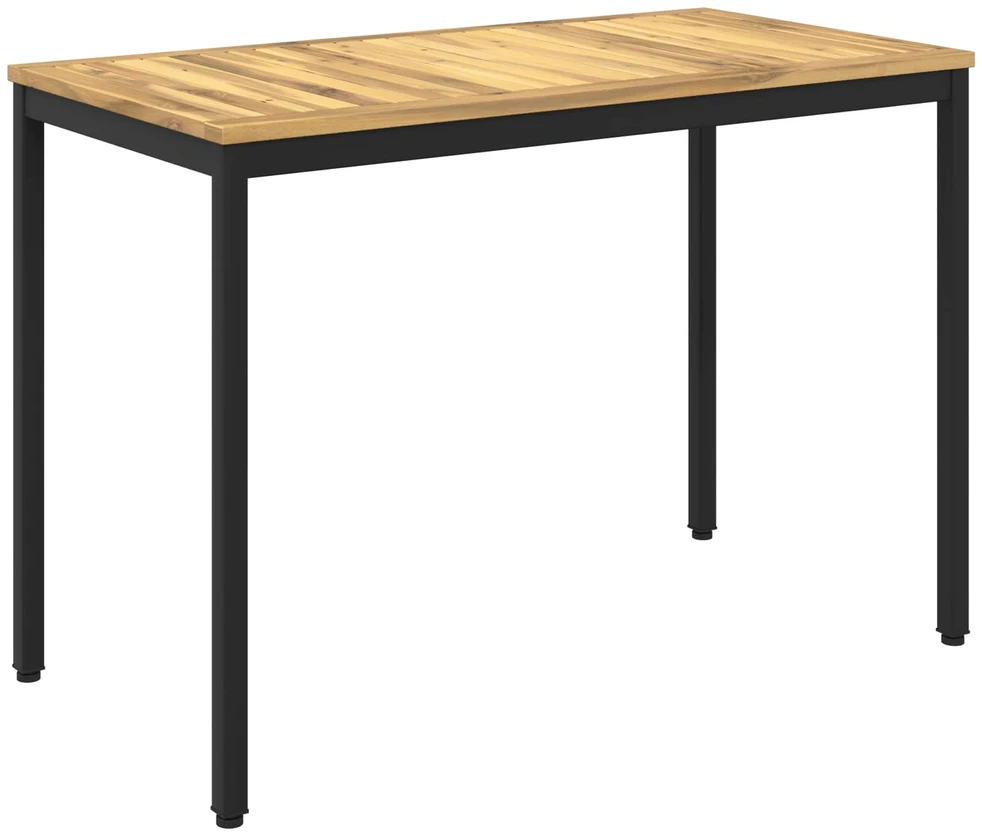 Sodo vakarienės stalas Balinta ir juoda 108,5 x 55 x 75 cm