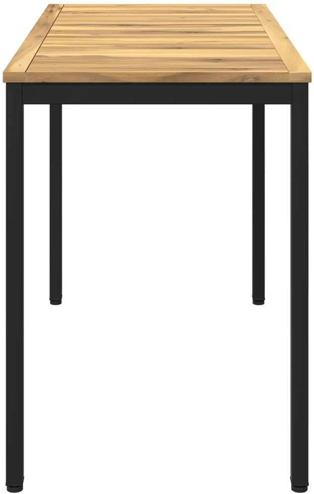 Sodo vakarienės stalas Balinta ir juoda 108,5 x 55 x 75 cm