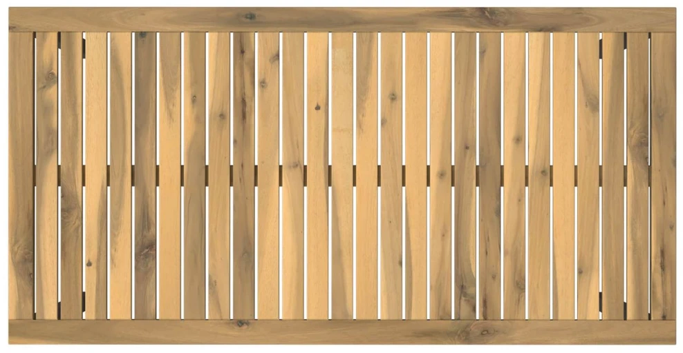 Sodo vakarienės stalas Balta ir juoda 108,5 x 55 x 75 cm