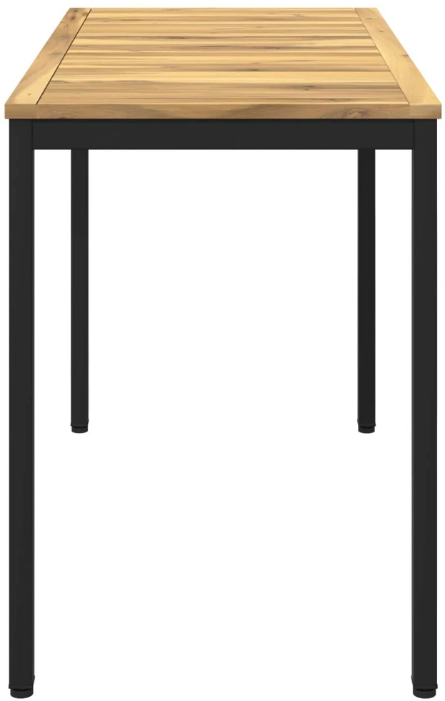 Sodo vakarienės stalas Balta ir juoda 108,5 x 55 x 75 cm