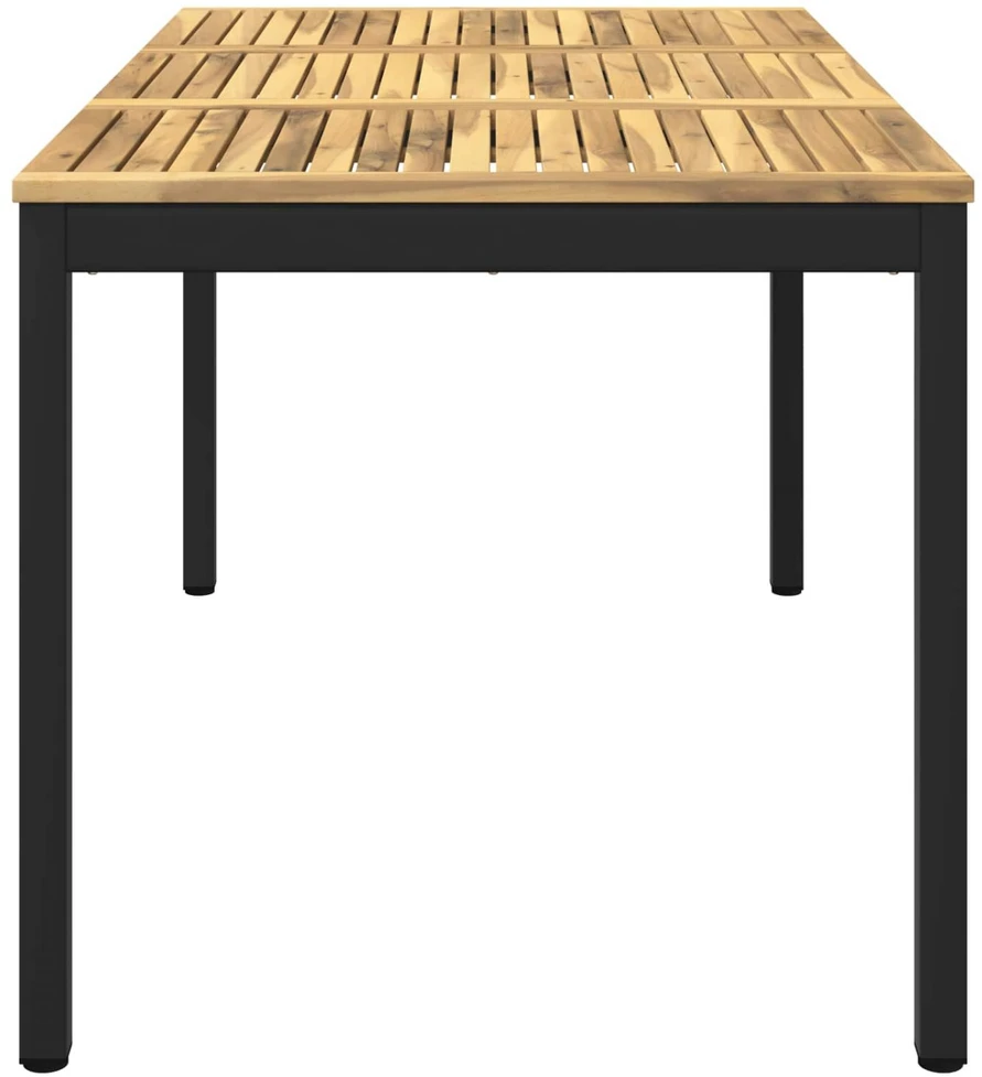 Sodo vakarienės stalas Balta ir juoda 141 x 80,5 x 75 cm