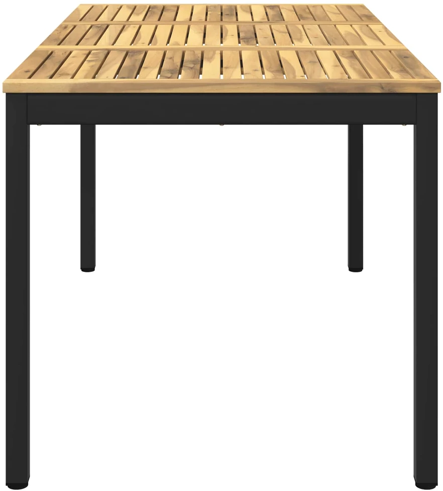 Sodo vakarienės stalas Balinta ir juoda 141 x 80,5 x 75 cm