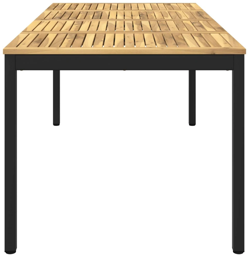 Sodo vakarienės stalas Balta ir juoda 147 x 88,5 x 75 cm