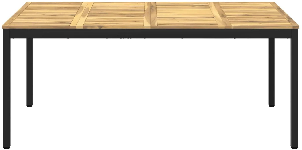 Sodo vakarienės stalas Balta ir juoda 180 x 88,5 x 75 cm