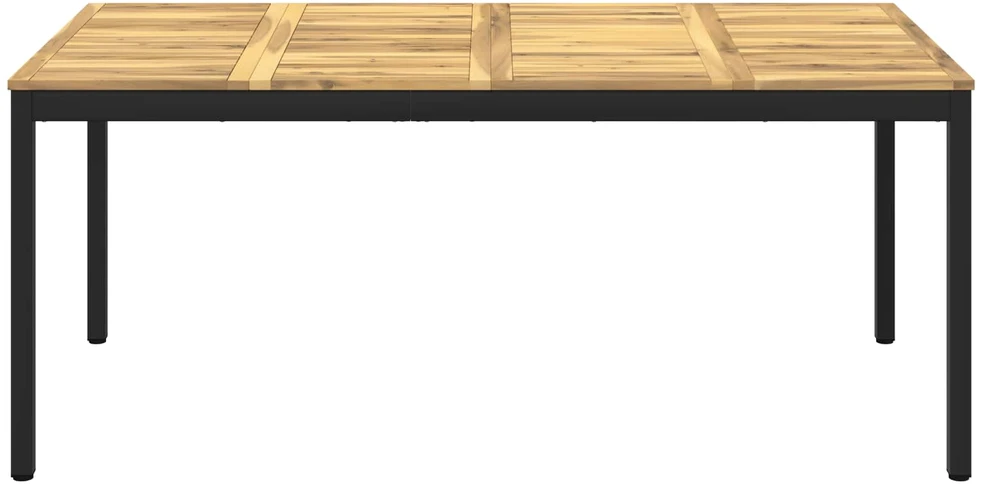 Sodo vakarienės stalas Balinta ir juoda 180 x 88,5 x 75 cm
