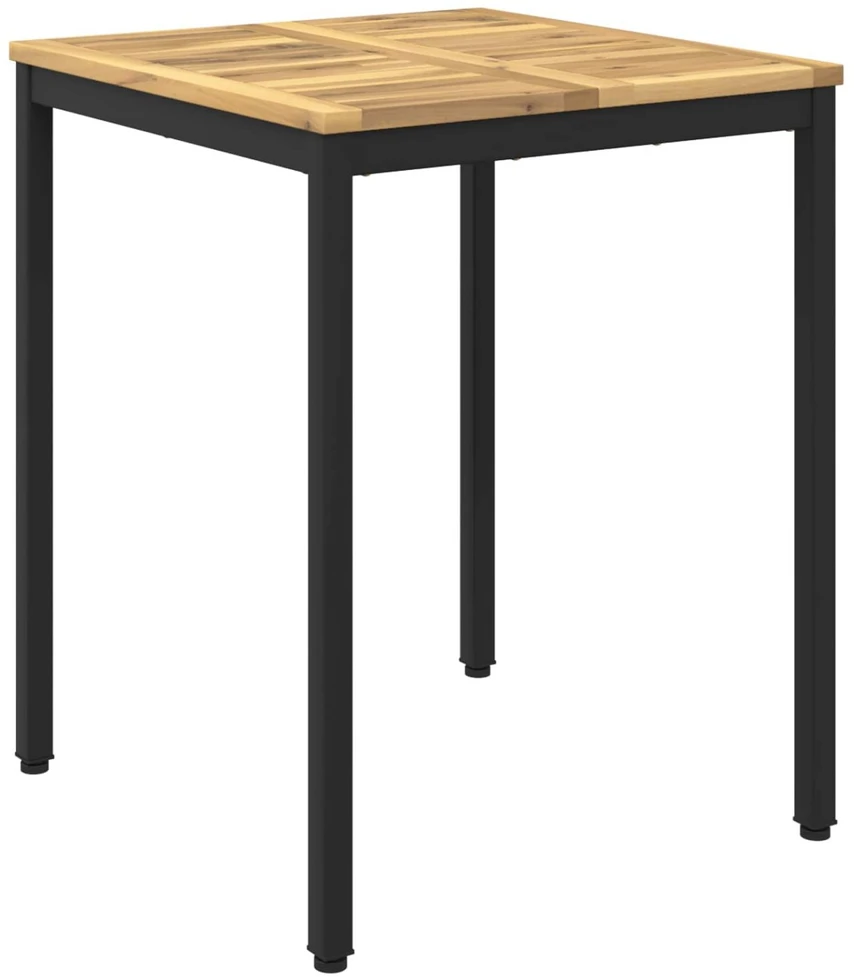 Sodo vakarienės stalas Balta ir juoda 60 x 60,5 x 75 cm