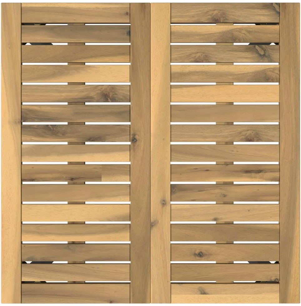 Sodo vakarienės stalas Balinta ir juoda 60 x 60,5 x 75 cm