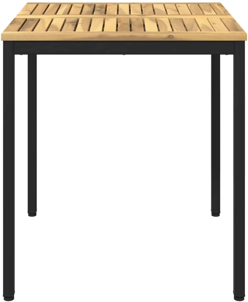 Sodo vakarienės stalas Balinta ir juoda 70 x 68,5 x 75 cm
