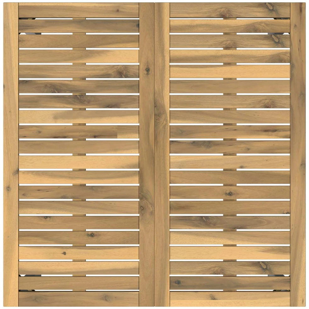 Sodo vakarienės stalas Balinta ir juoda 80 x 80,5 x 75 cm