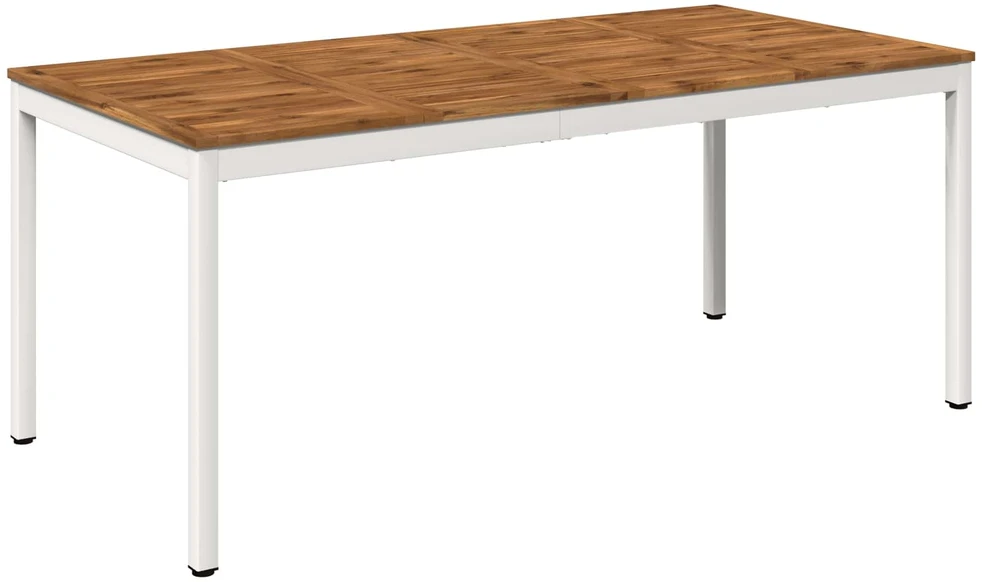 Sodo vakarienės stalas Natūrali ir Balta 180 x 88,5 x 75 cm