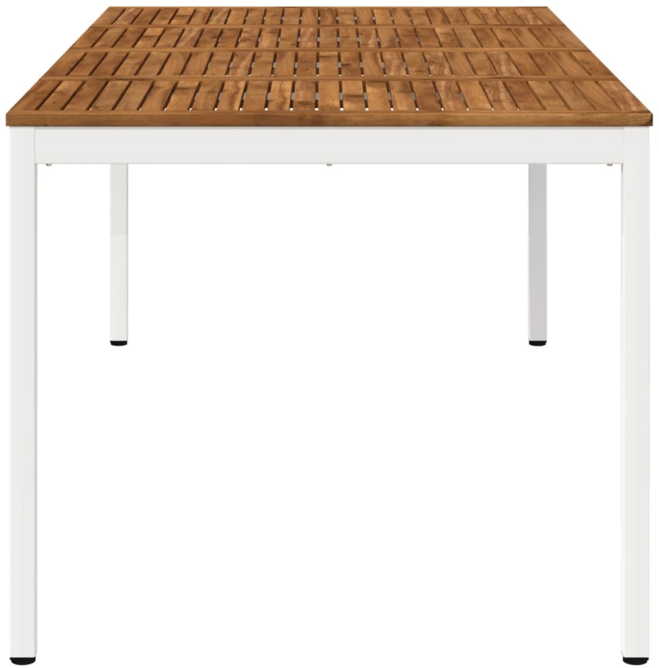 Sodo vakarienės stalas Natūrali ir Balta 196 x 100,5 x 75 cm