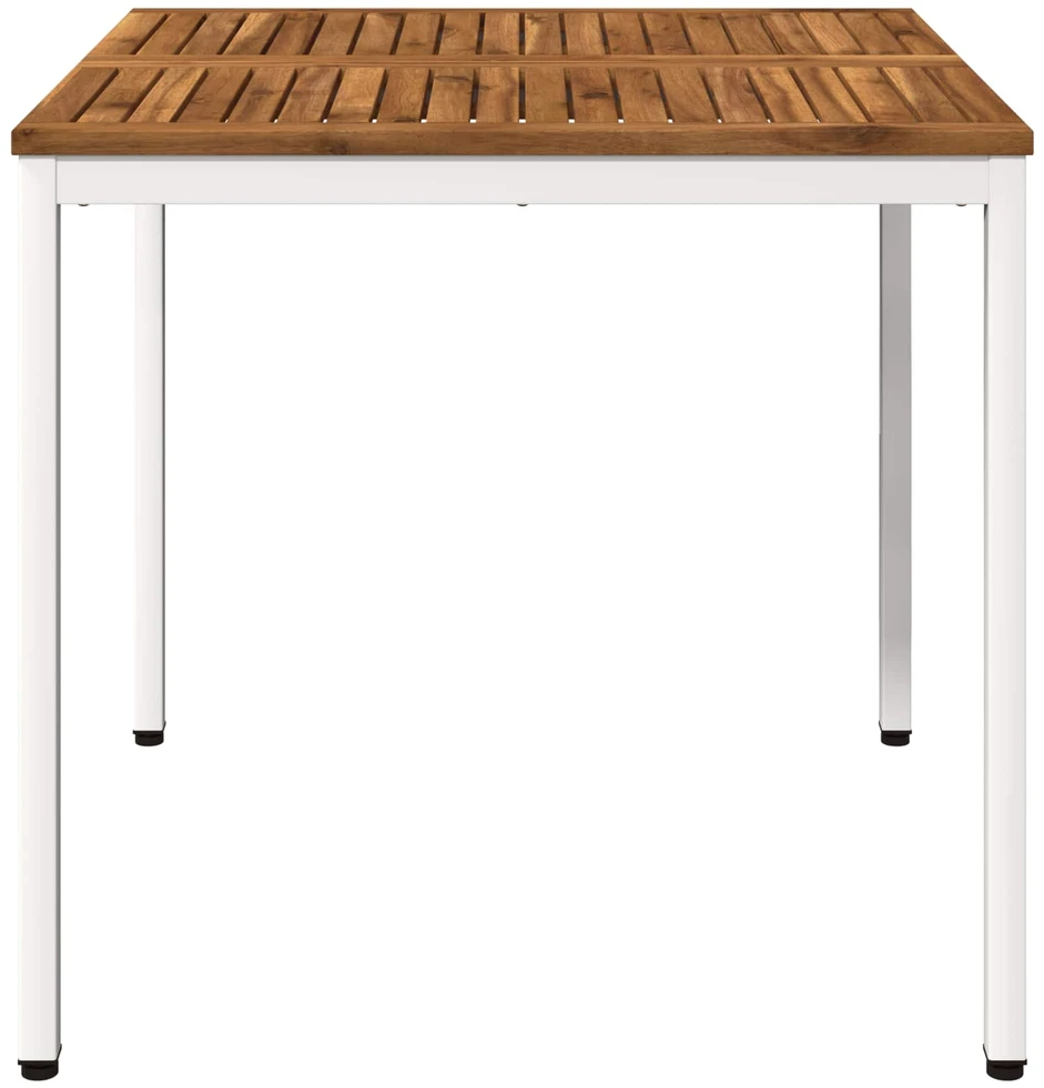 Sodo vakarienės stalas Natūrali ir Balta 80 x 80,5 x 75 cm