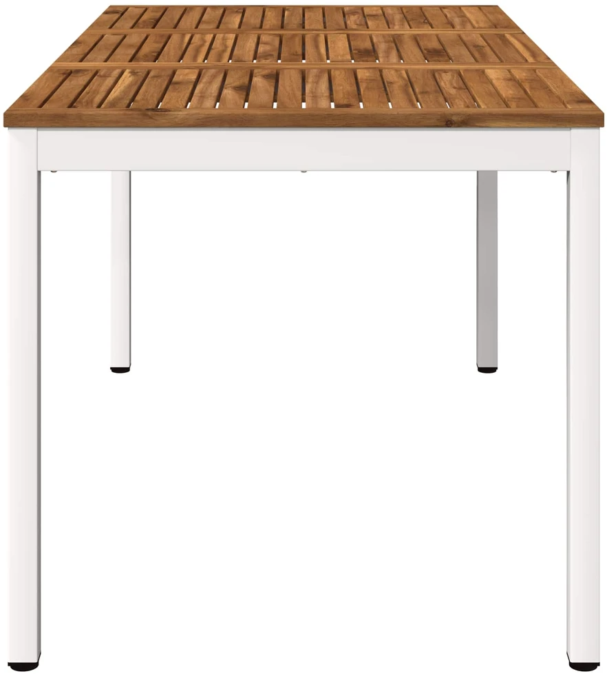 Sodo vakarienės stalas Natūrali ir Balta 141 x 80,5 x 75 cm