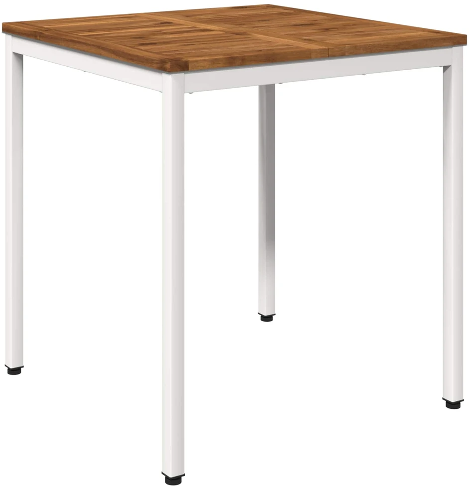Sodo vakarienės stalas Natūrali ir Balta 70 x 68,5 x 75 cm
