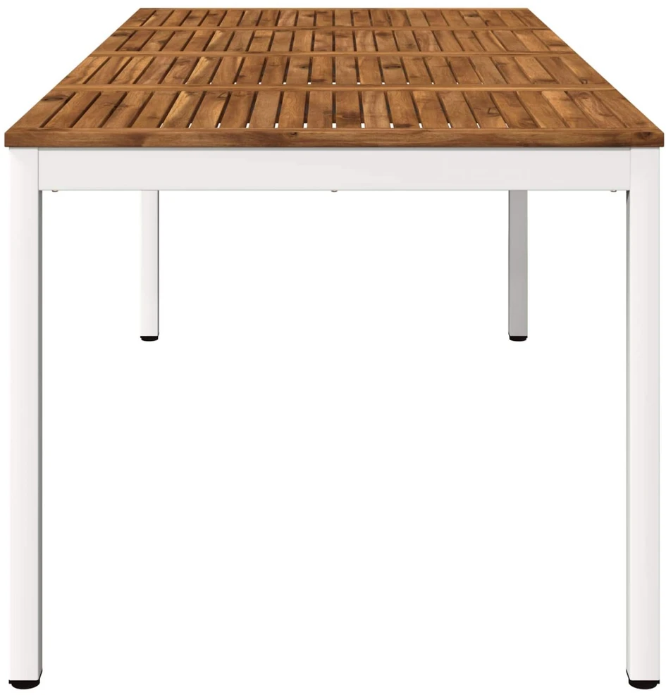 Sodo vakarienės stalas Natūrali ir Balta 147 x 88,5 x 75 cm