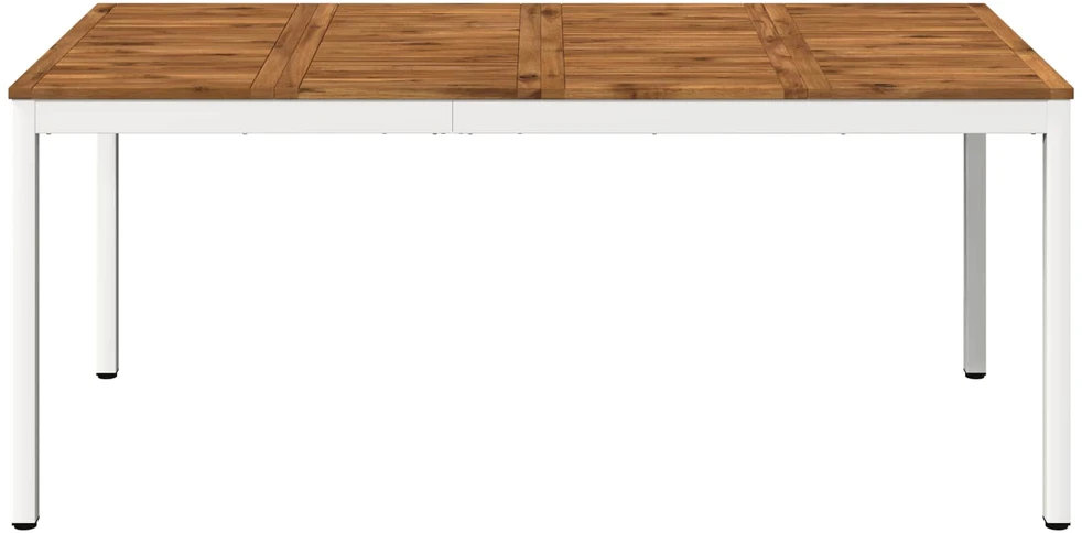 Sodo vakarienės stalas Natūrali ir Balta 147 x 88,5 x 75 cm
