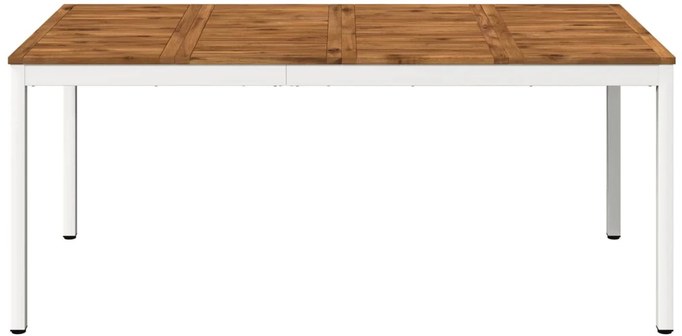 Sodo vakarienės stalas Natūrali ir Balta 180 x 88,5 x 75 cm
