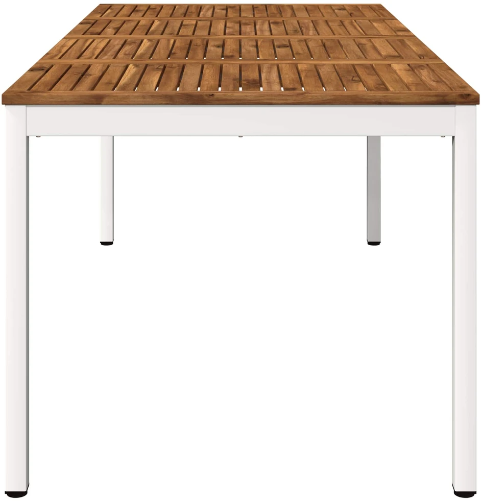 Sodo vakarienės stalas Natūrali ir Balta 147 x 88,5 x 75 cm