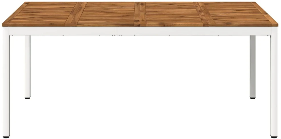 Sodo vakarienės stalas Natūrali ir Balta 147 x 88,5 x 75 cm
