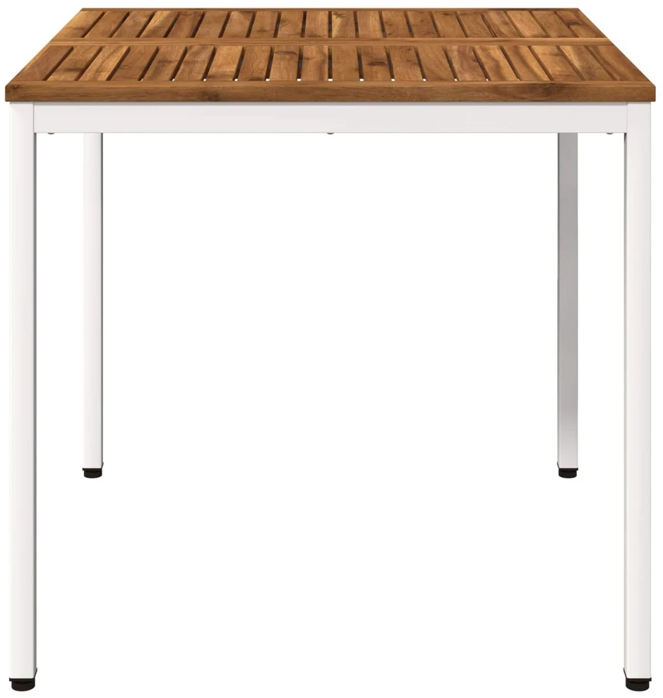 Sodo vakarienės stalas Natūrali ir Balta 80 x 80,5 x 75 cm