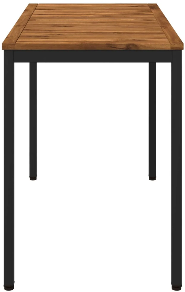 Sodo vakarienės stalas Natūrali ir juoda 108,5 x 55 x 75 cm