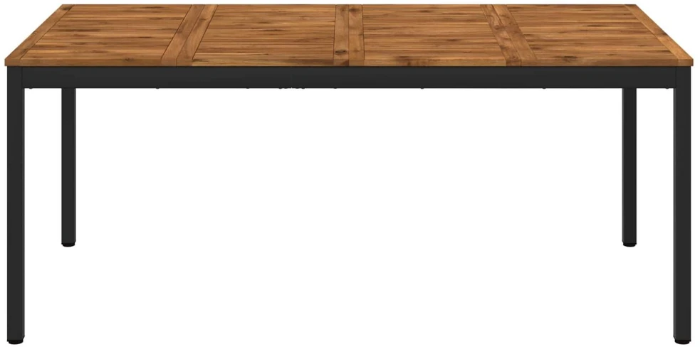 Sodo vakarienės stalas Natūrali ir juoda 180 x 88,5 x 75 cm